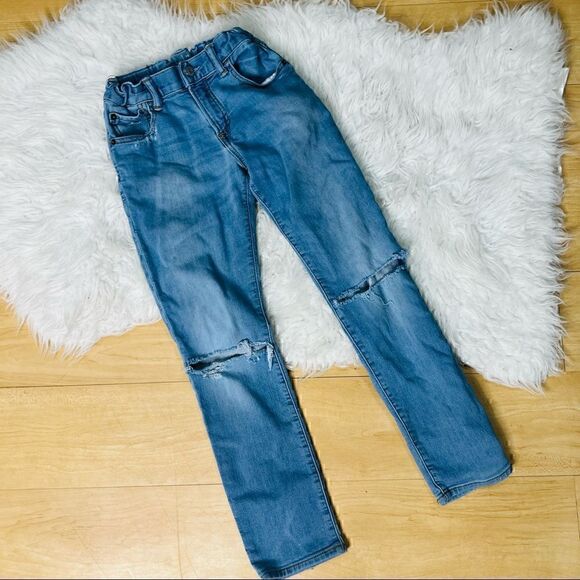 GAP casual distressed blue jeans size 10 regular. - Picture 1 of 10